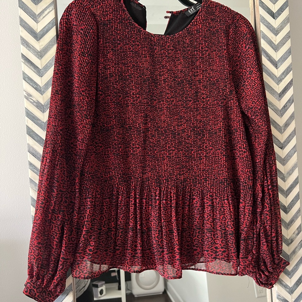 Zara leopard blouse